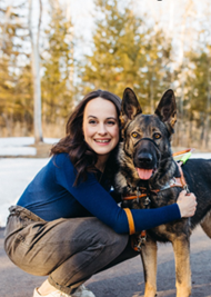 Mia Zutter and her guide dog