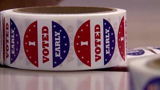 A roll of I Voted Early stickers