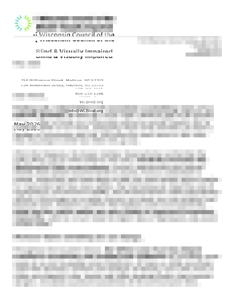 The front page of the White Cane Appeal Letter