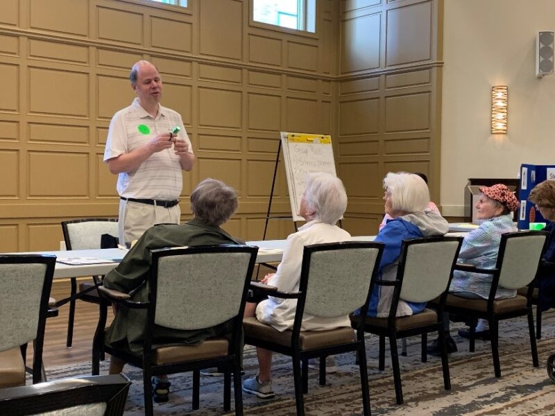 The Council’s Jim Denham presenting at a Stepping On event