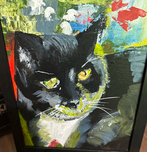 Painting of a cat
