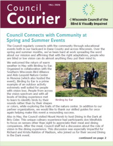 The cover page of the 2026 Fall Council Courier newsletter