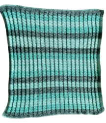 Green striped baby blanket