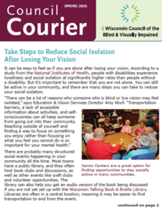 Front page of the Spring 2026 issue of the Council Courier newsletter