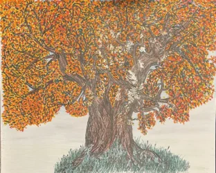 A tree in its autumn brilliance